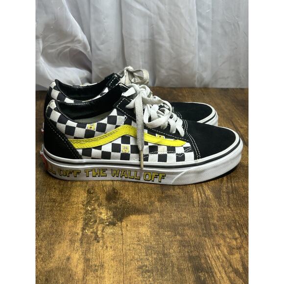 Vans X SpongeBob Squarepants Old Skool Off the Wall M 3.5 W 5 Checkered - Picture 1 of 11